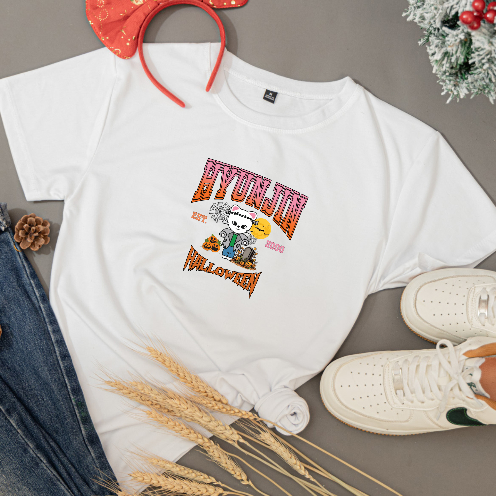 Hyunjin Halloween SKZOO Unisex Soft-Style T-Shirt