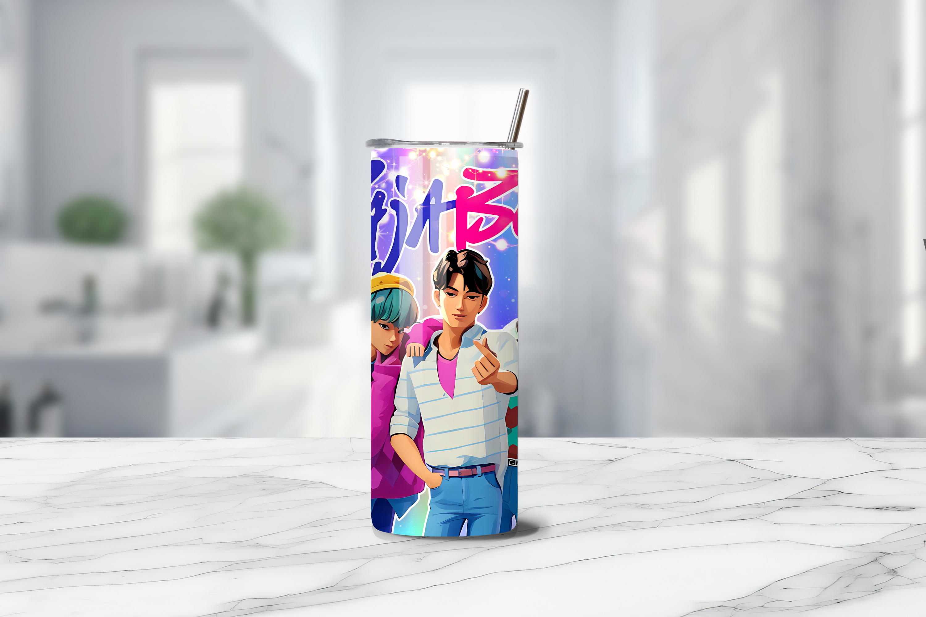 Saja Boys Pop Edition 20oz Handmade Tumbler with Straw & Random Straw Topper