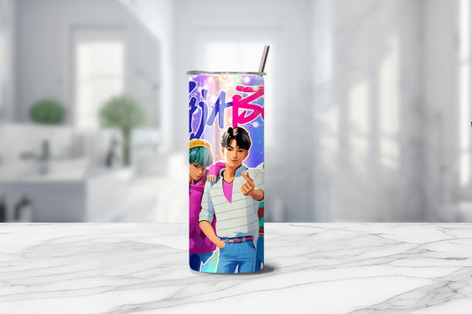 Saja Boys Pop Edition 20oz Handmade Tumbler with Straw & Random Straw Topper