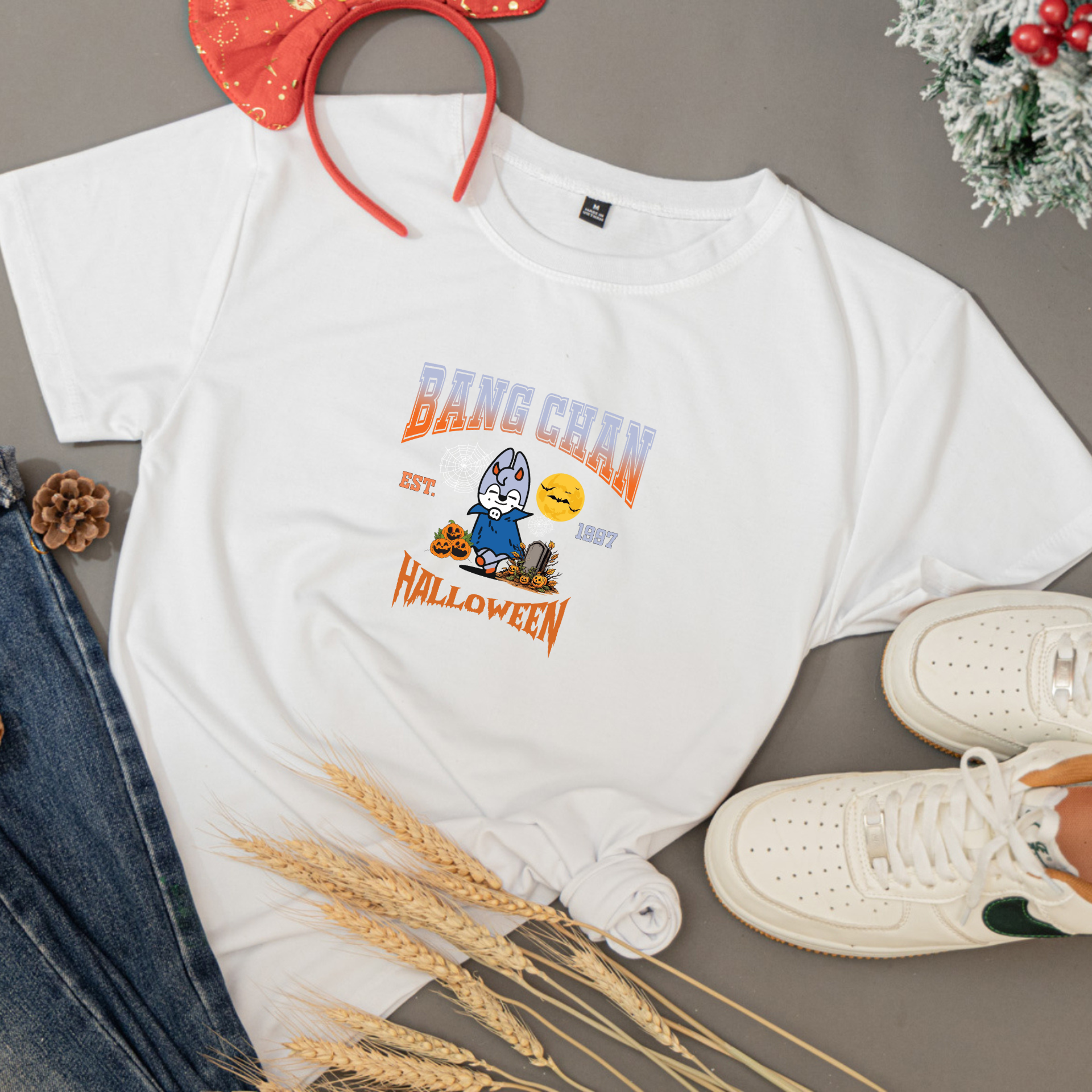 Bang Chan Halloween SKZOO Unisex Soft-Style T-Shirt