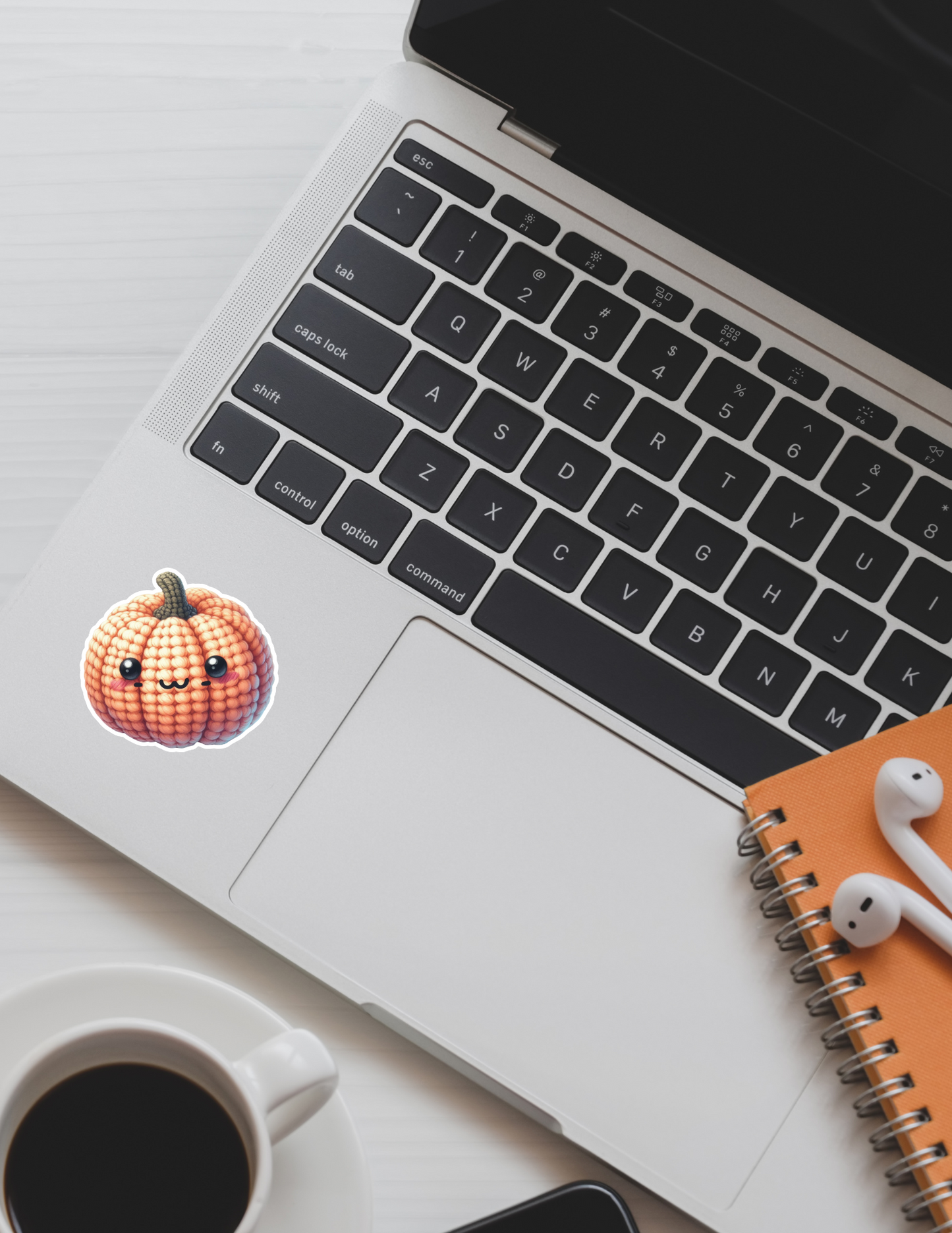 Cute Crochet Pumpkin Kawaii Sticker