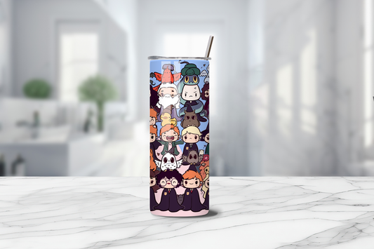 Magical Academy Chibi 20oz Handmade Tumbler with Straw & Random Straw Topper