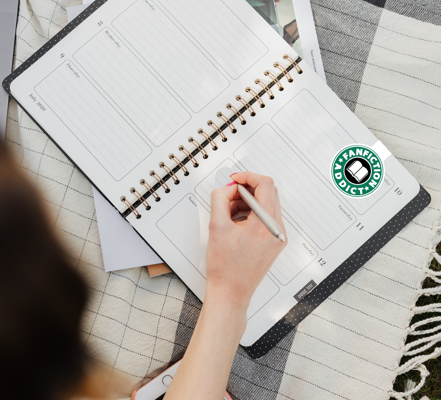 Handmade “Fanfiction Addict” Magnetic Bookmark