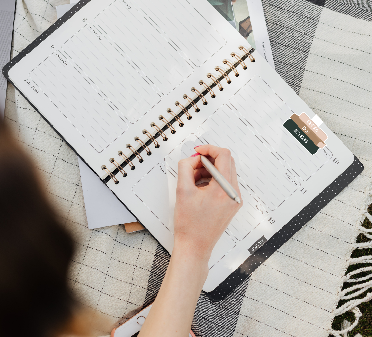 “Good Boys Read Dirty Books” Handmade Magnetic Bookmark