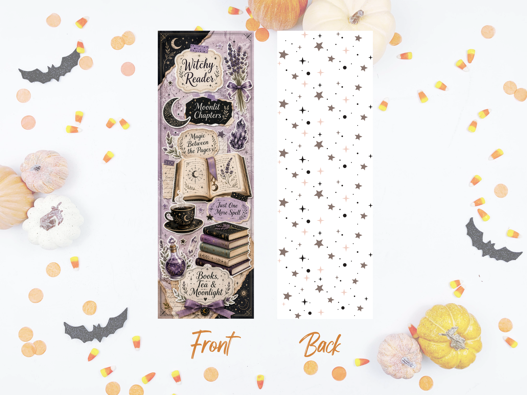 Halloween Bookmarks – Cozy Spooky Reading Collection | Cute Ghost & Pumpkin Bookmarks | Fall Book Lover Gift | Autumn Reading Accessories