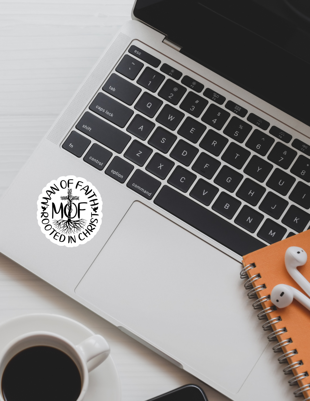 Man of Faith, Rooted in Christ Sticker
