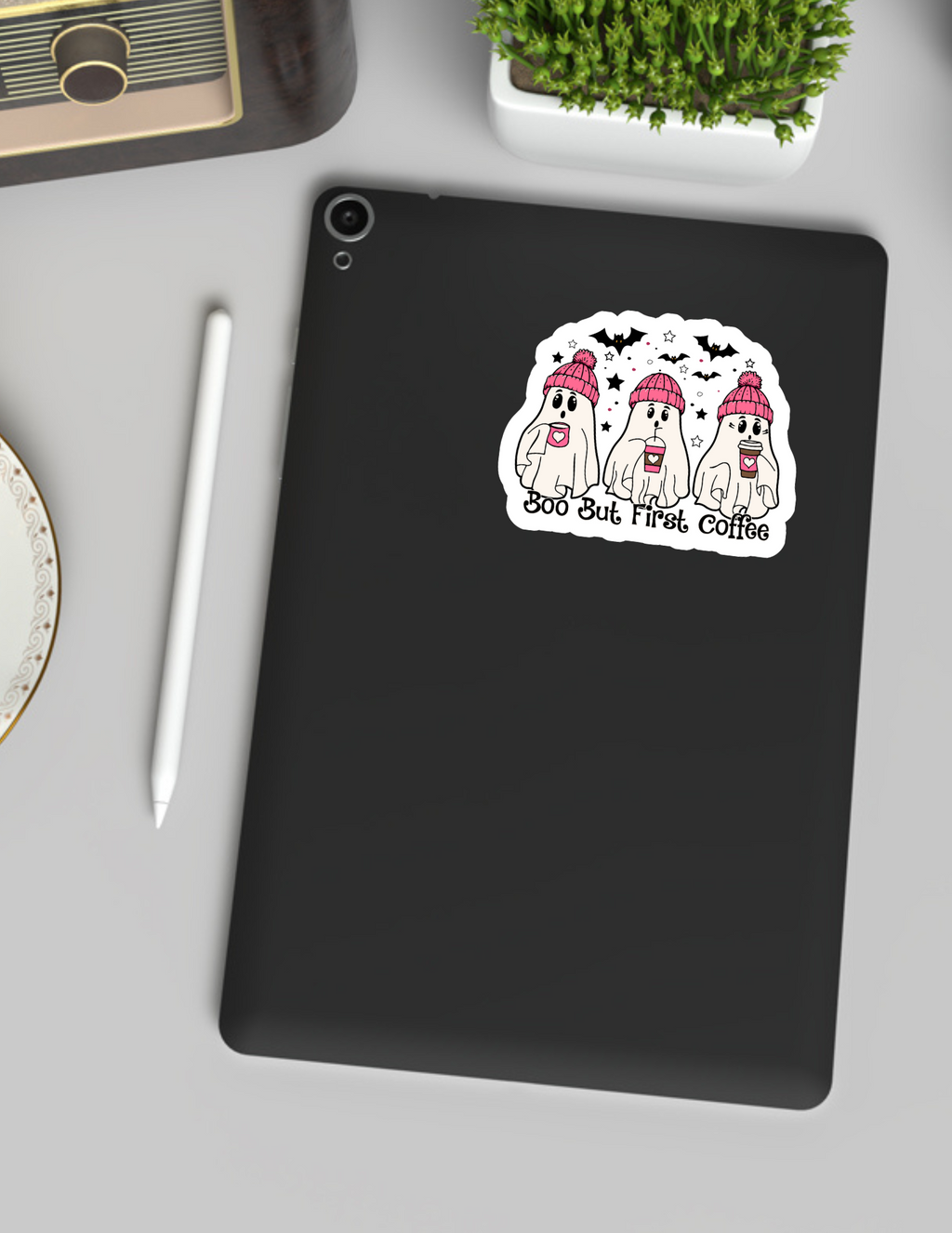 Boo But First Coffee Sticker