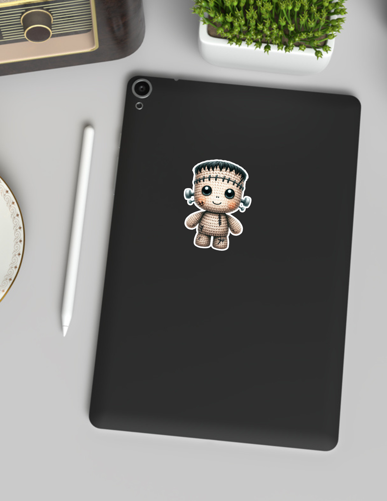 Crochet Frankenstein Kawaii Sticker