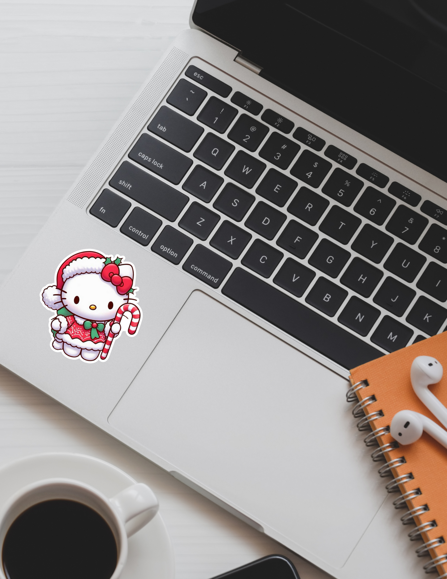 Christmas Kitty Candycane  Sticker