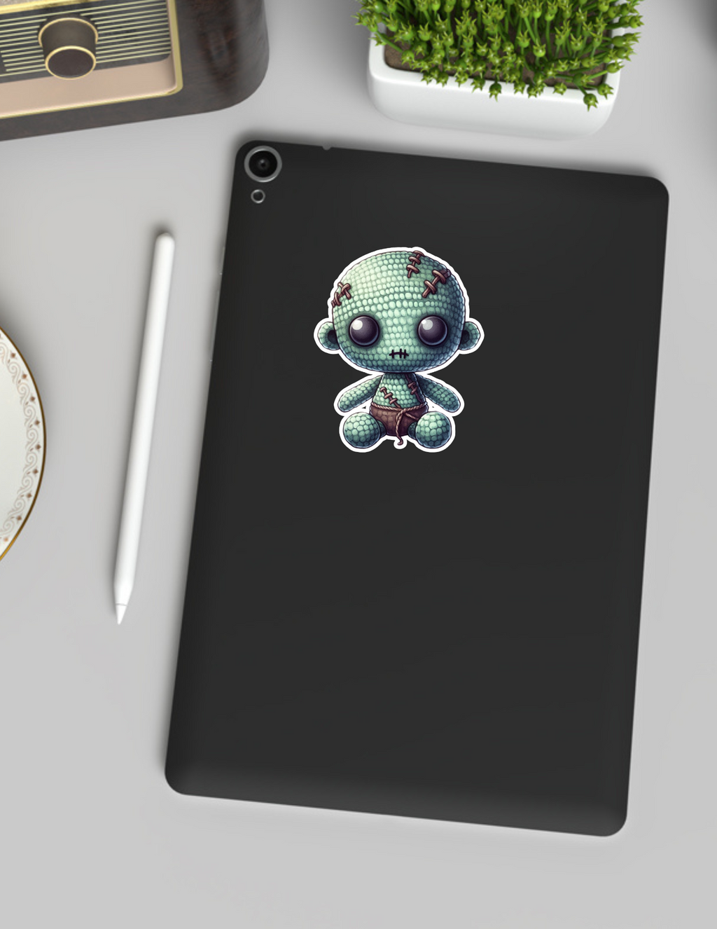 Cute Zombie Crochet Kawaii Sticker