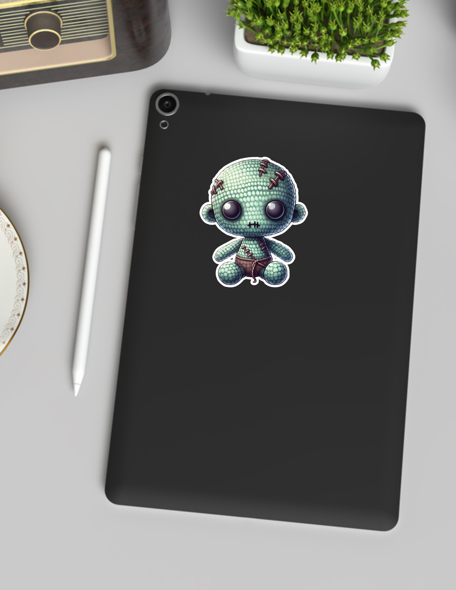 Cute Zombie Crochet Kawaii Sticker