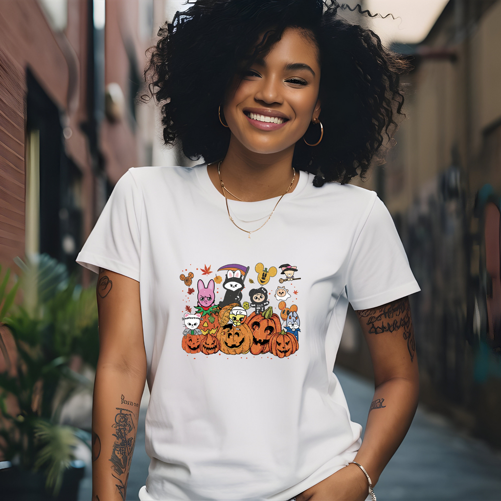 SKZOO Halloween Pumpkins Unisex Soft-Style T-Shirt