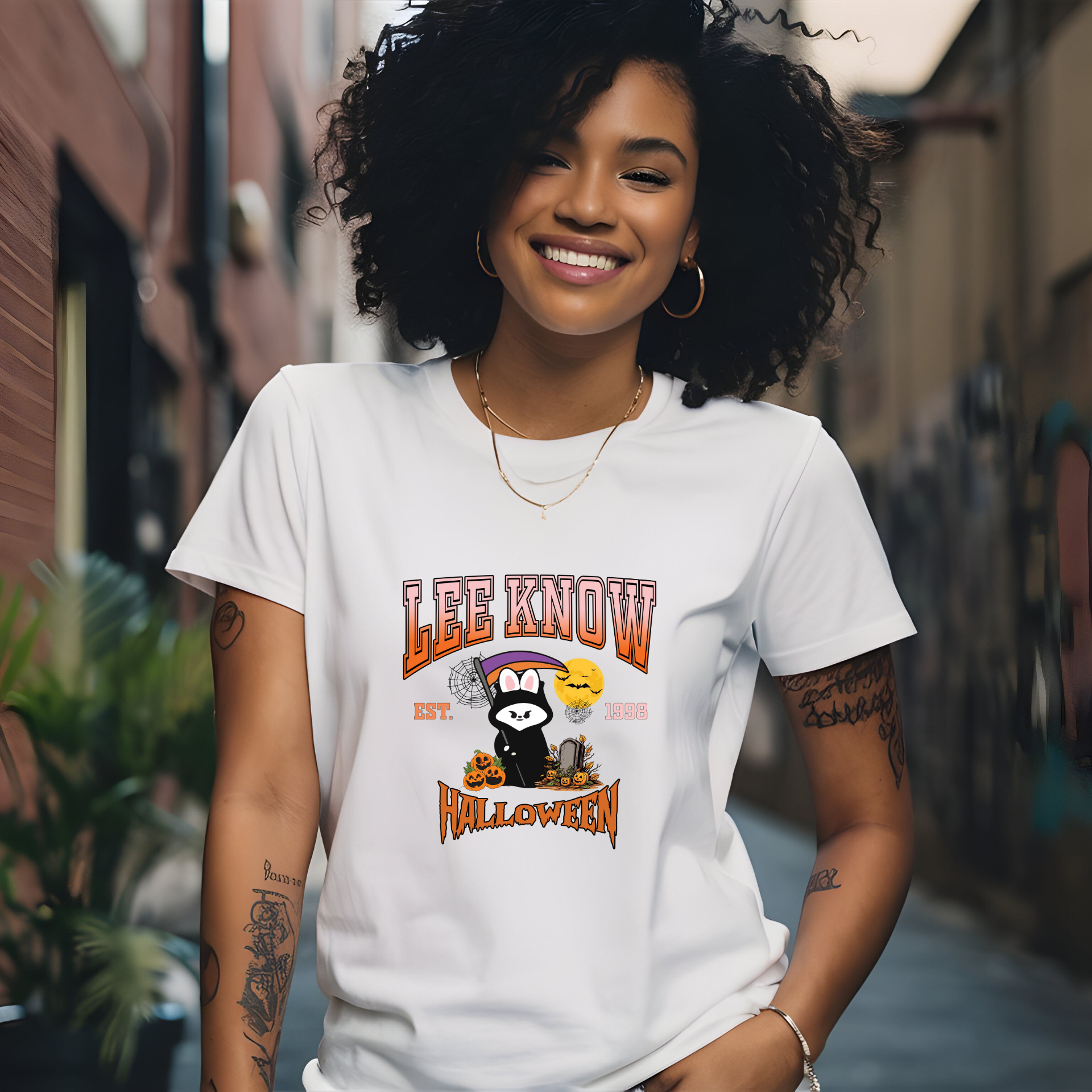 Lee Know Halloween SKZOO Unisex Softstyle T-Shirt