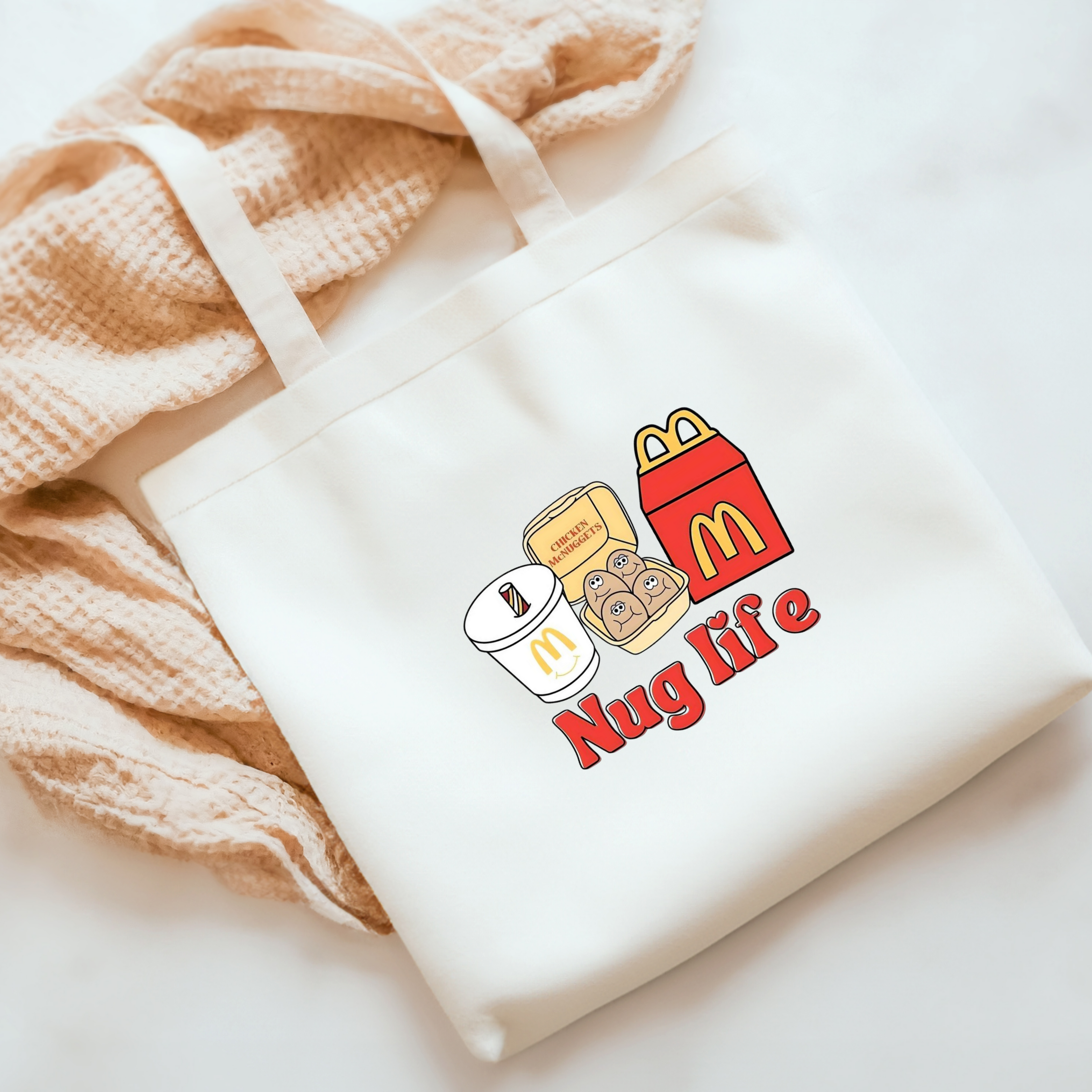 “Nug Life” Tote Bag – Fun Fast Food-Inspired Tote for Nugget Lovers