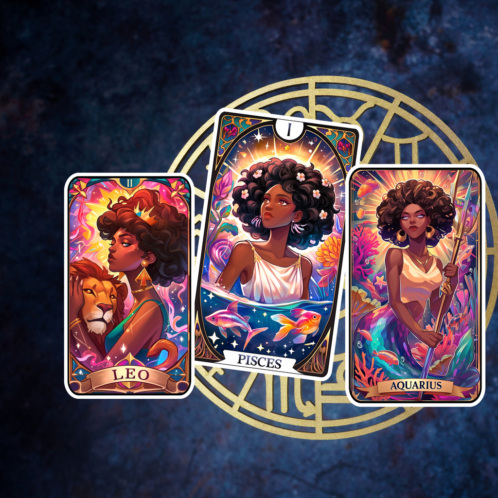 African American Zodiac Sign Stickers