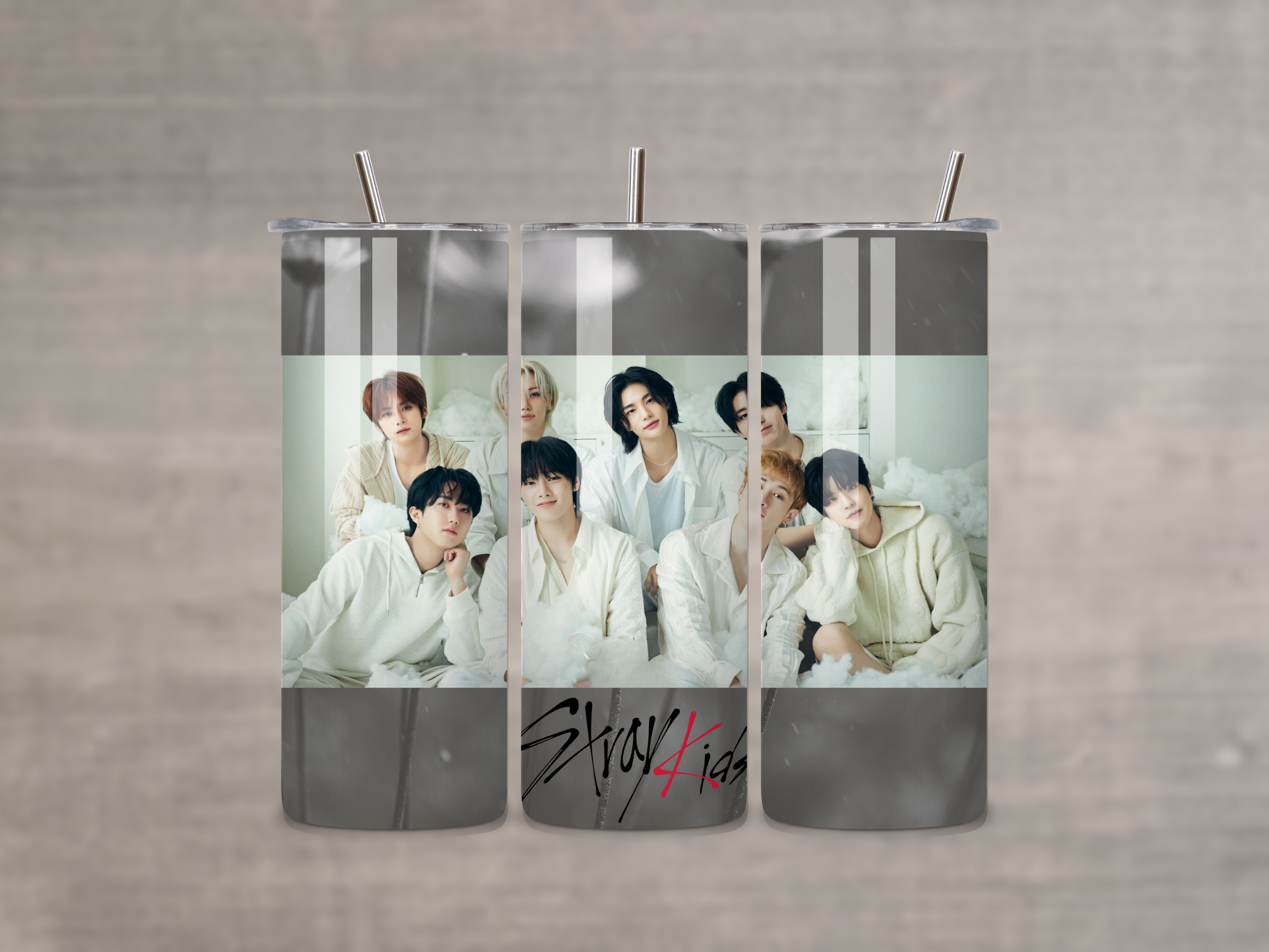20 oz Stray Kids Black & White Tumbler