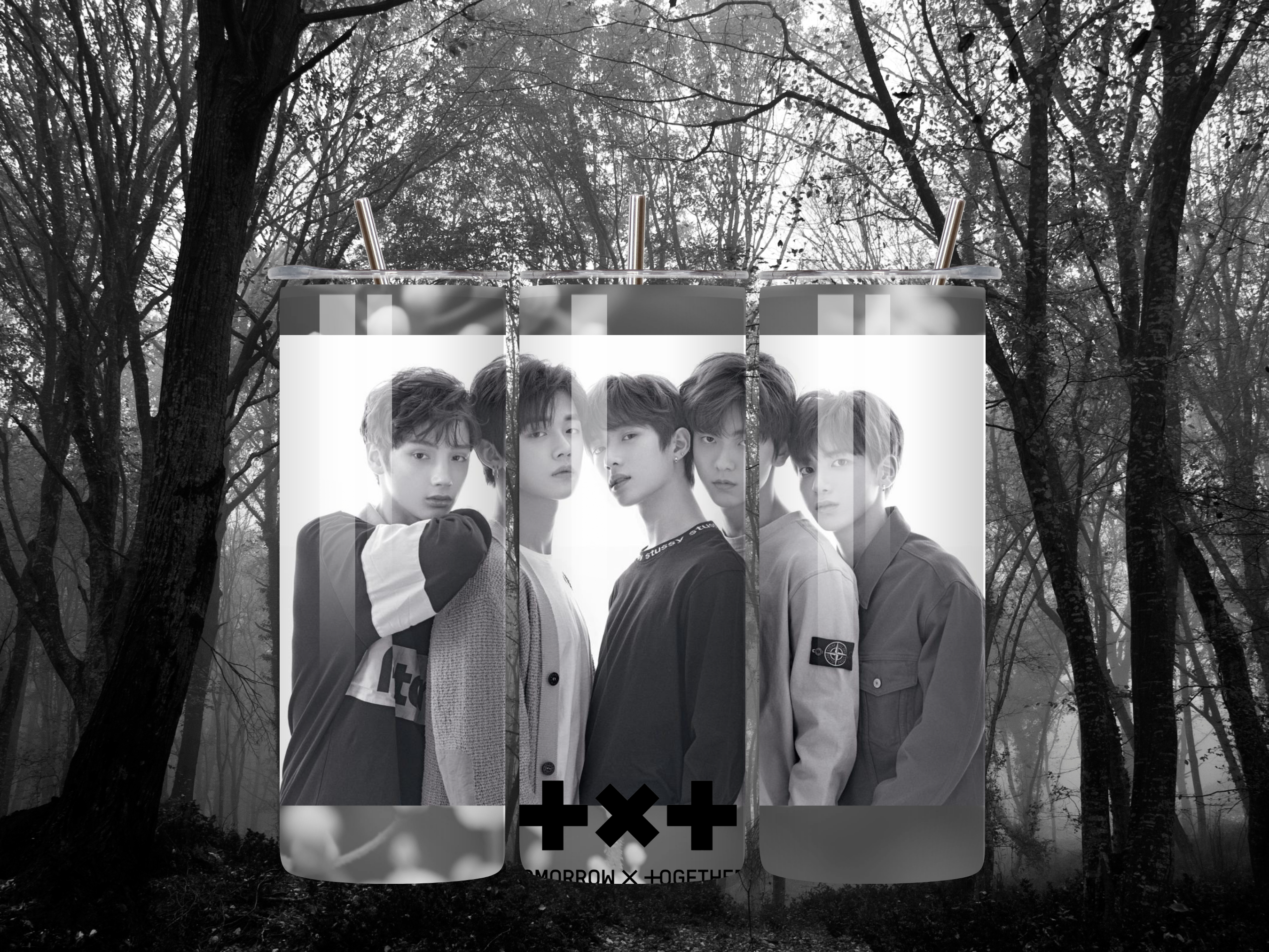 20 oz TXT Black & White Tumbler