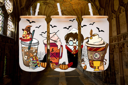 Wizarding World 16 oz Frosted Glass Tumbler