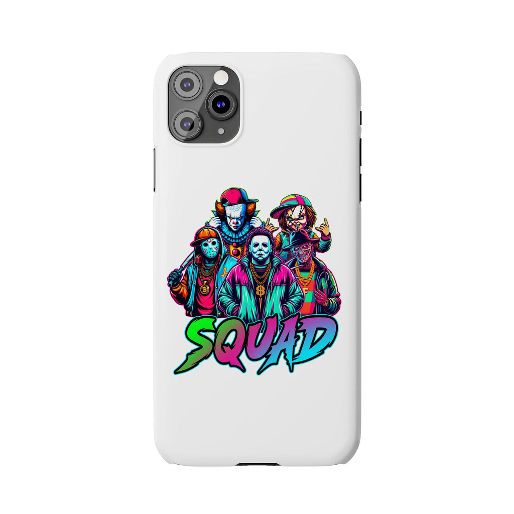 SQUAD" Horror Character Phone Case – Slim and Glossy Impact-Resistant Design