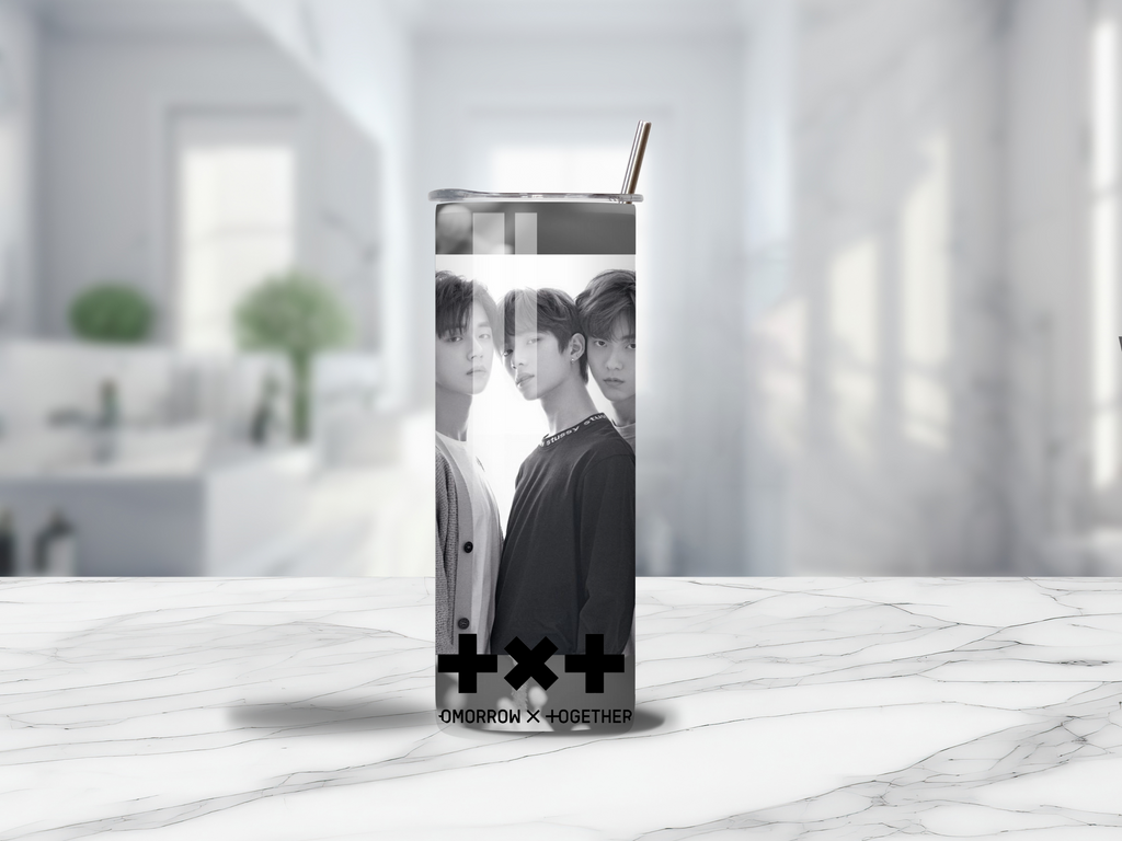 20 oz TXT Black & White Tumbler