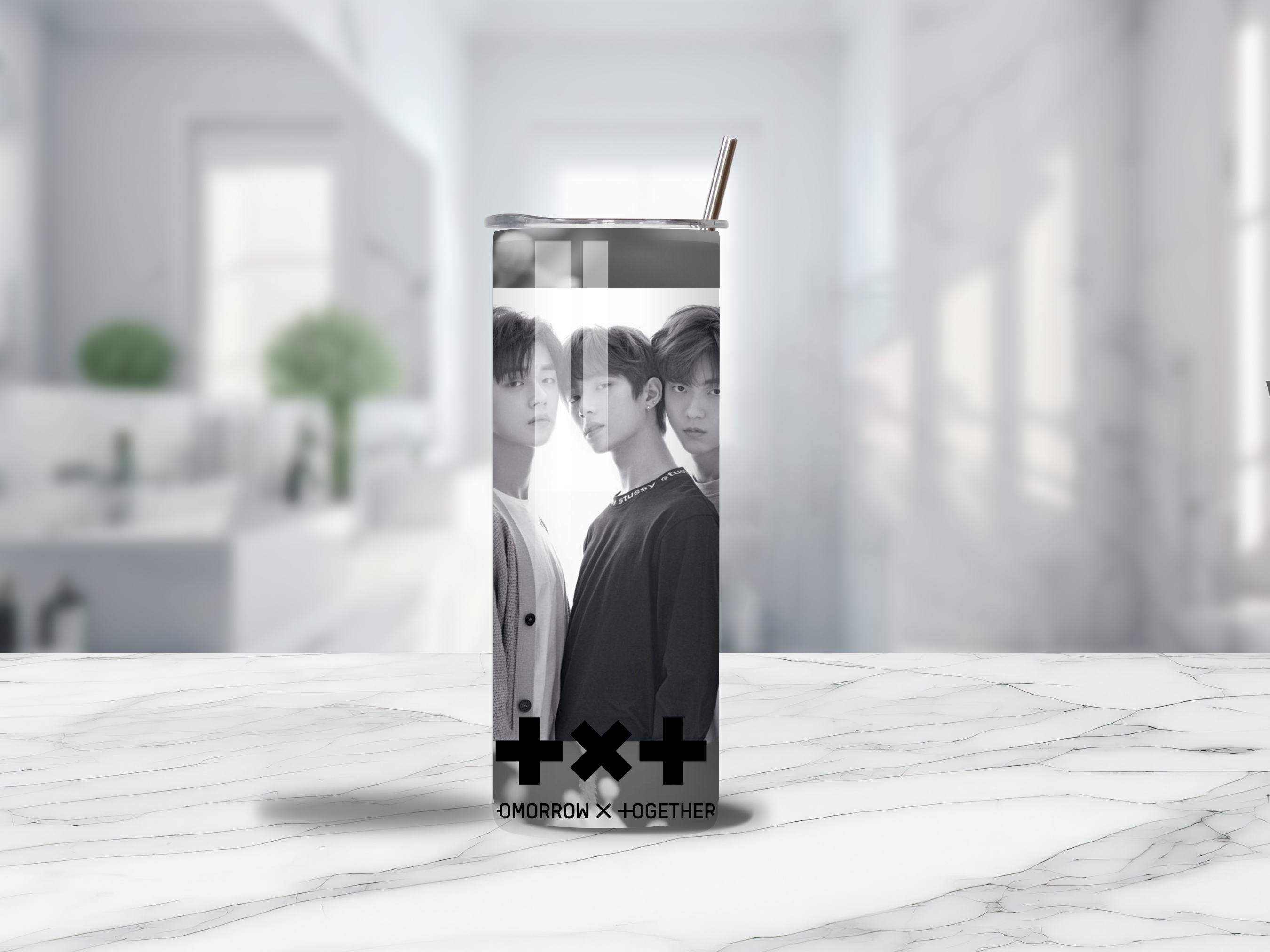 20 oz TXT Black & White Tumbler