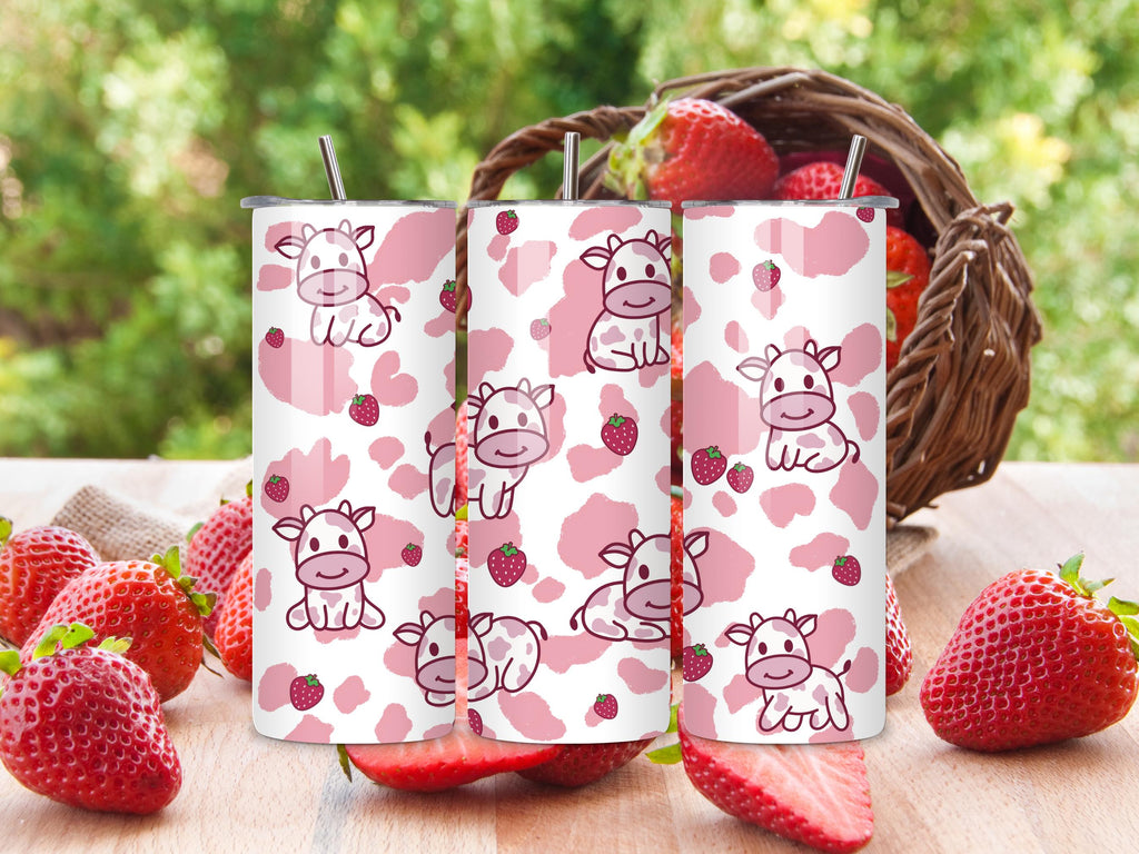 Strawberry Cow Tumbler |20 oz Stainless Steel
