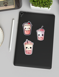 Cute Boba Drink Sticker 3-Pack