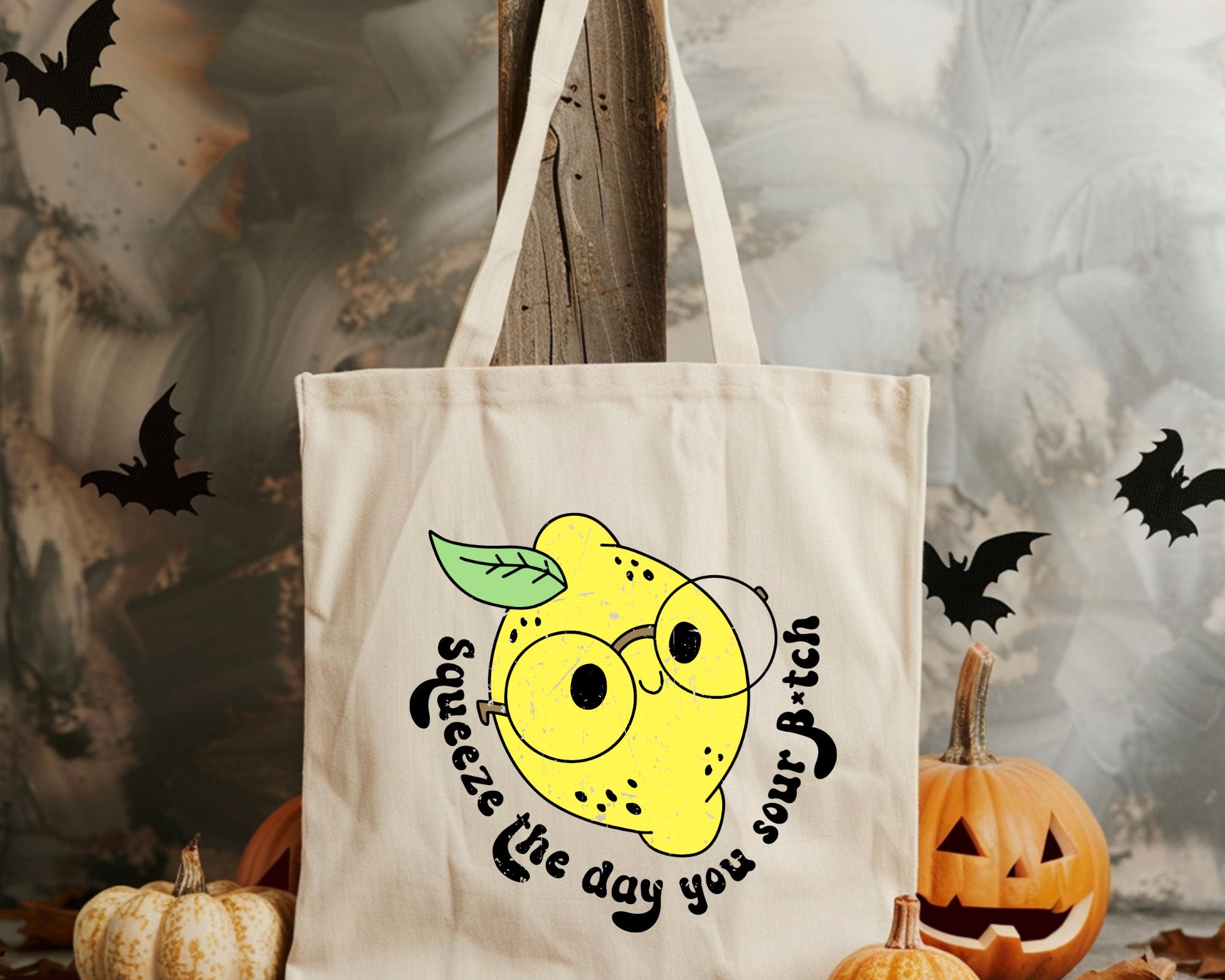 Squeeze the Day You Sour B*tch Lemon Tote Bag