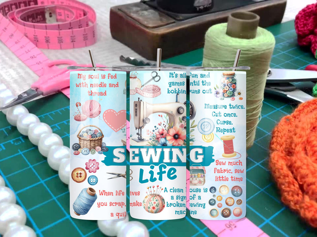 Sewing Life Tumbler 20 oz Stainless Steel