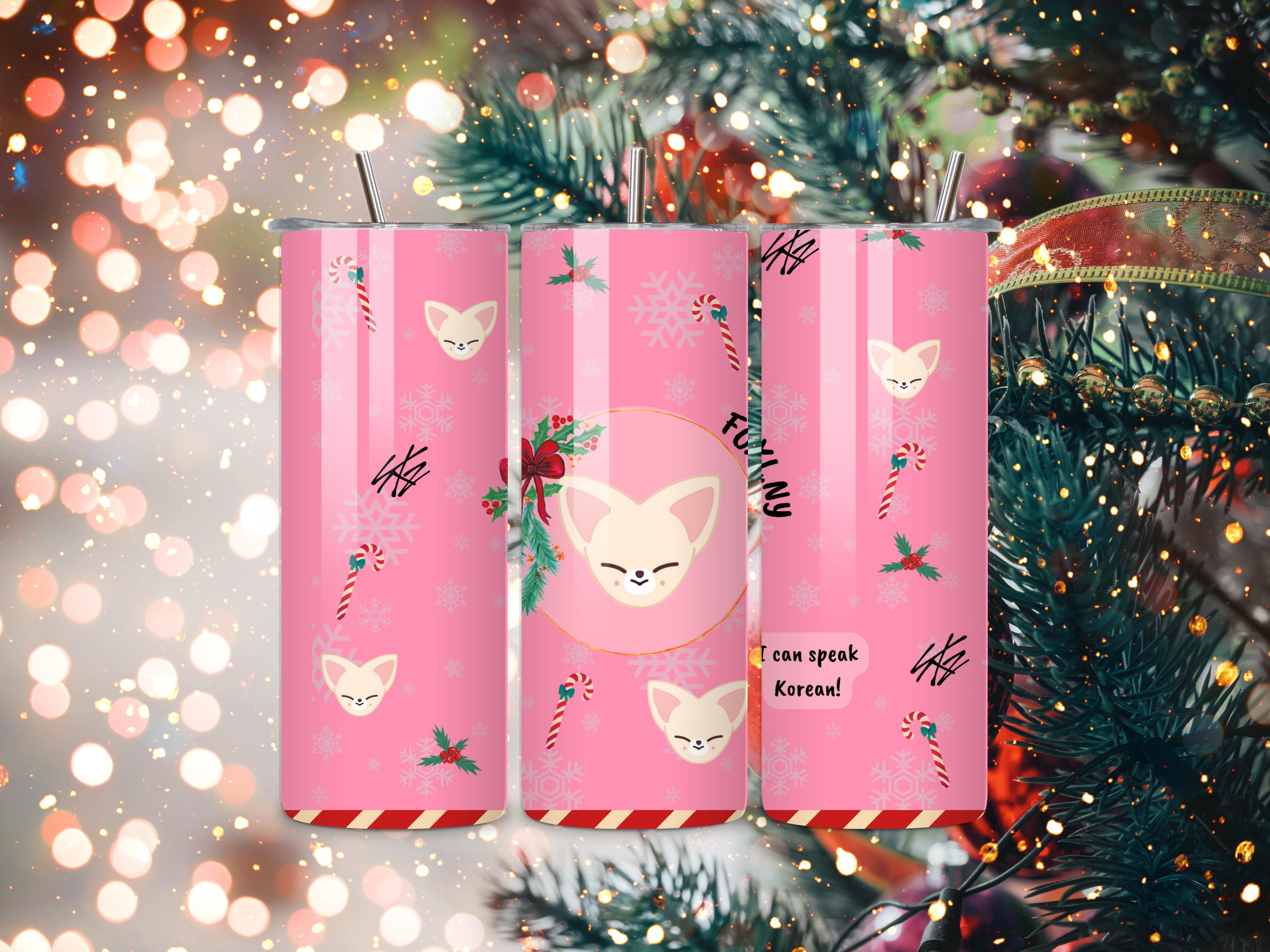 Christmas-Themed SKZOO Tumbler 20 oz Stainless Steel