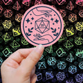 Pink and Navy or Navy and Pink  Natural 20 DND Sticker