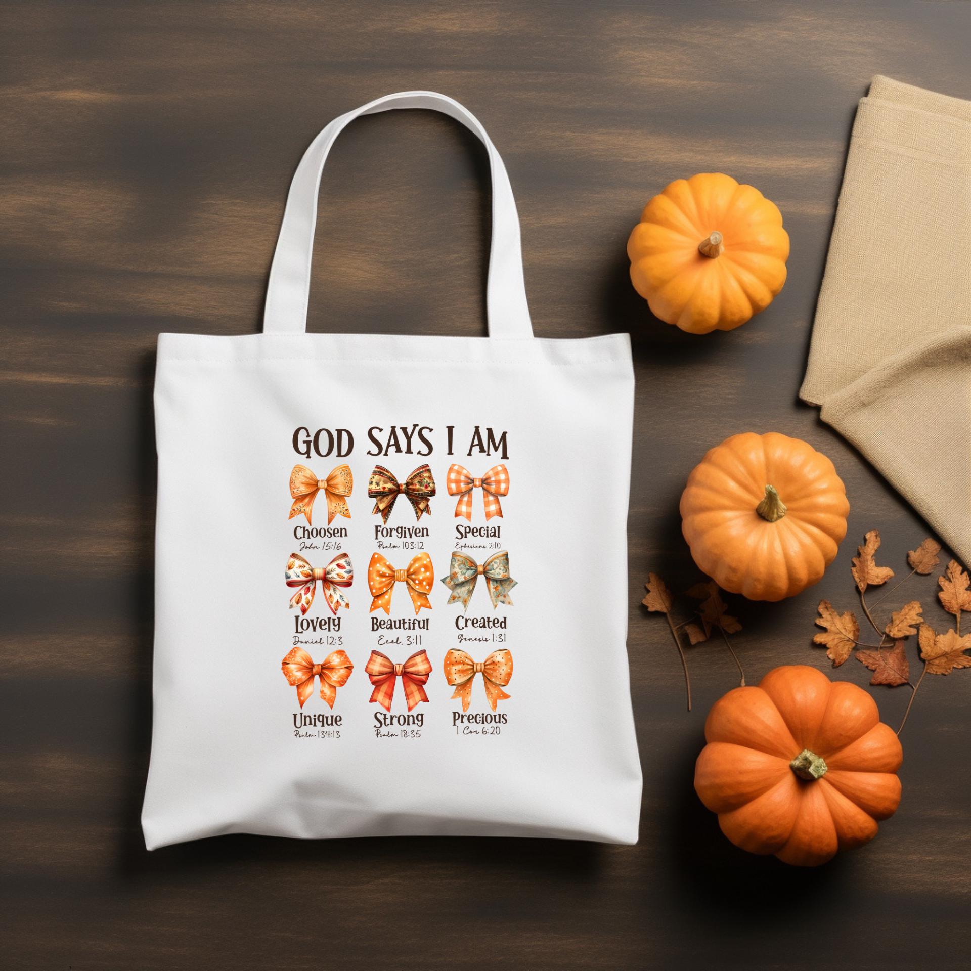 God Says I Am Tote Bag - Christian Affirmation Tote