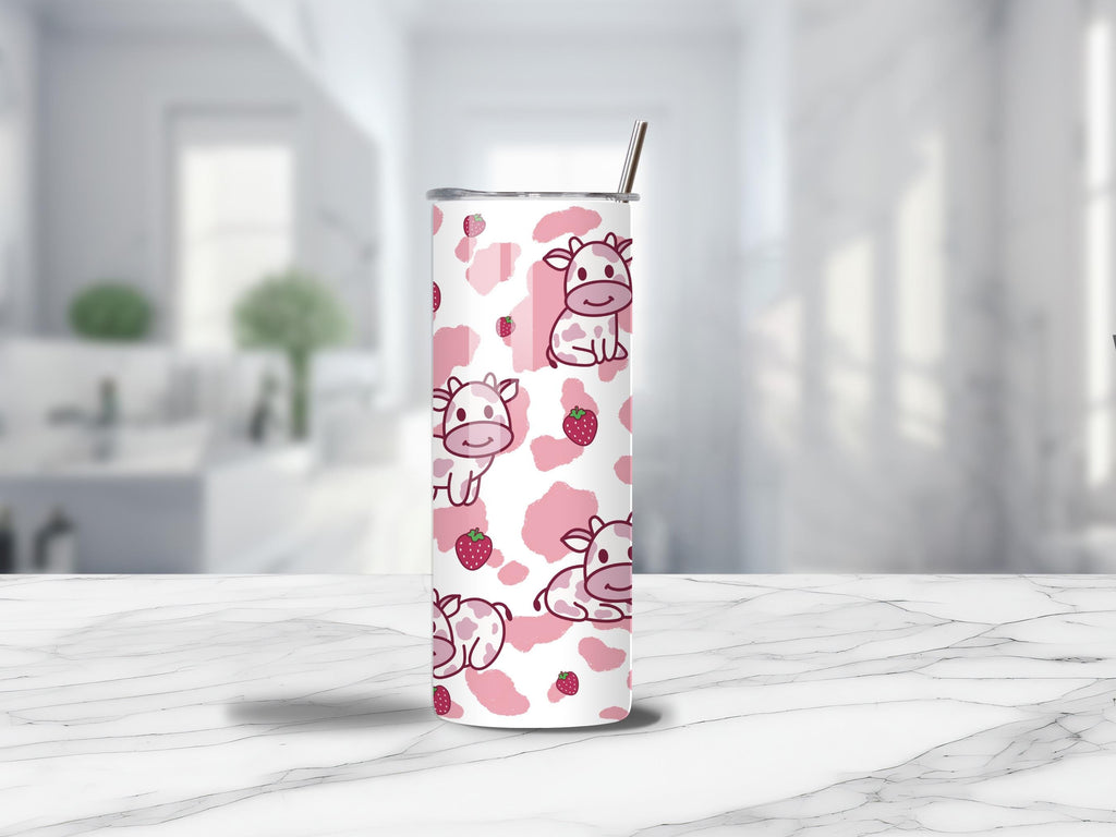 Strawberry Cow Tumbler |20 oz Stainless Steel