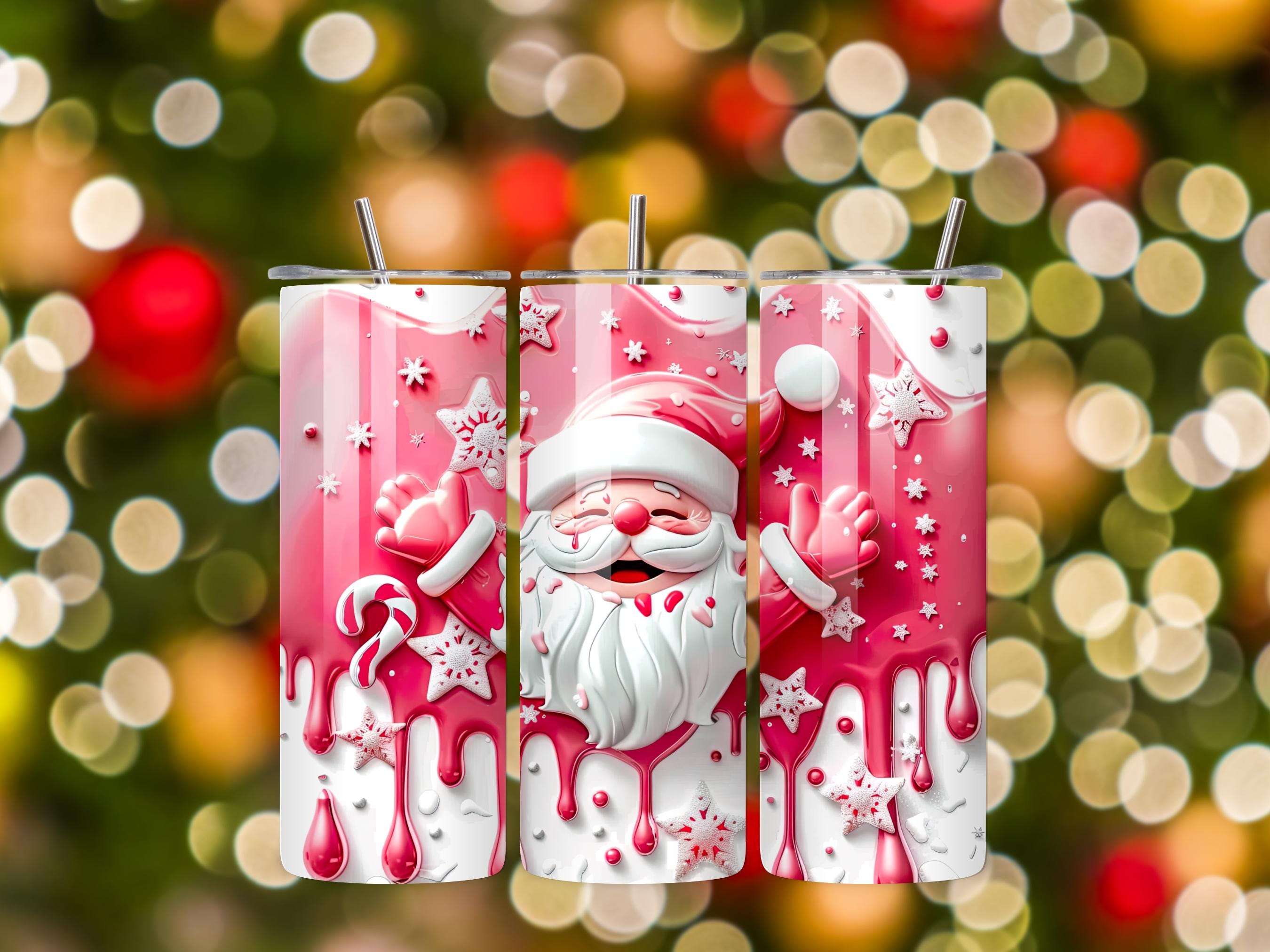Christmas Santa Tumbler 20 oz Stainless Steel