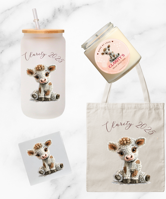 Custom Bundle Cup Coaster Tote Bag and Candle You Pick A Theme We Create It