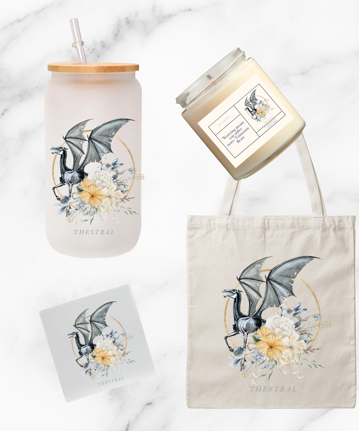 Magical Creatures 4-Piece Handmade Gift Set – Choose One of Nine Creature Designs