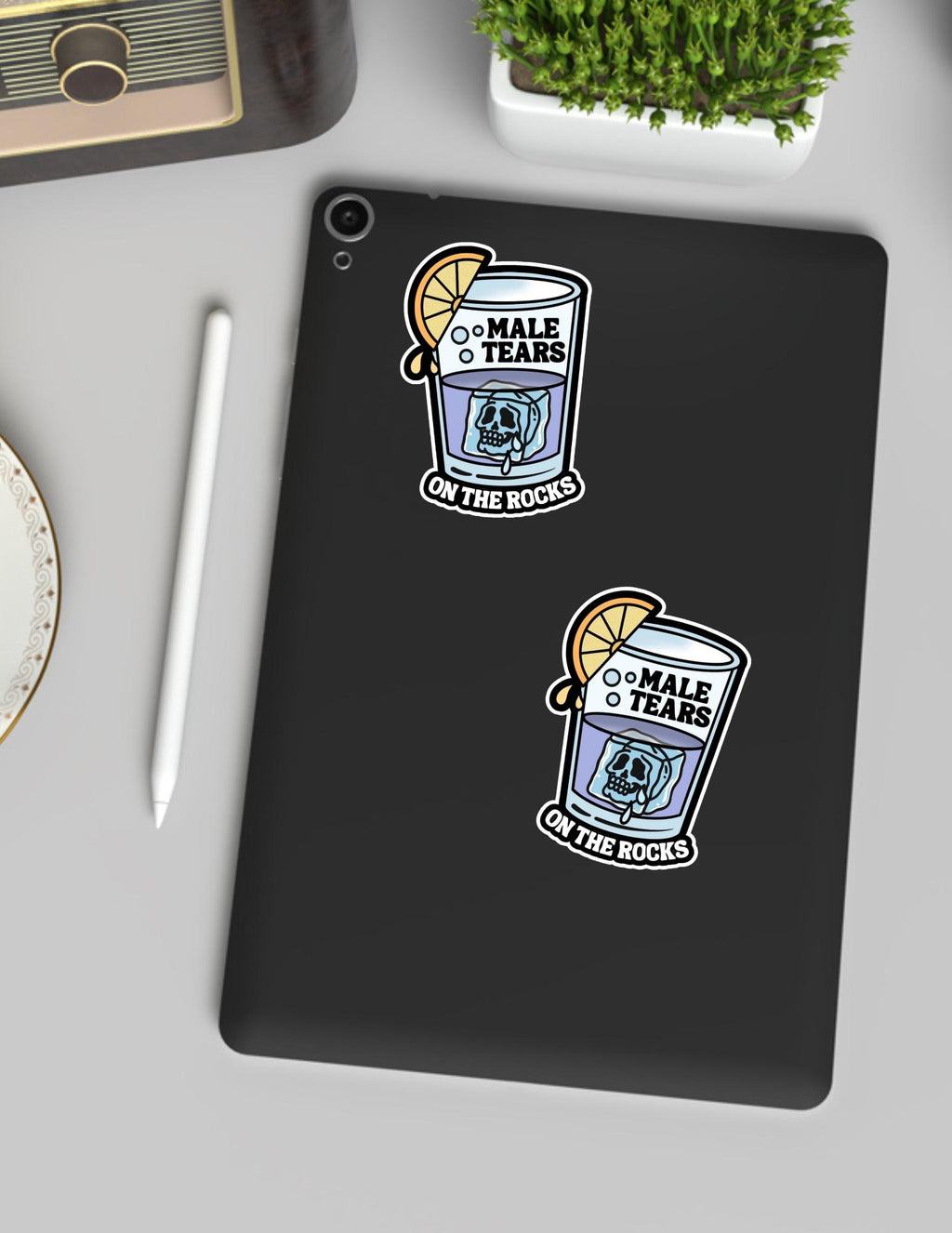 Male Tears On the Rocks  Sticker