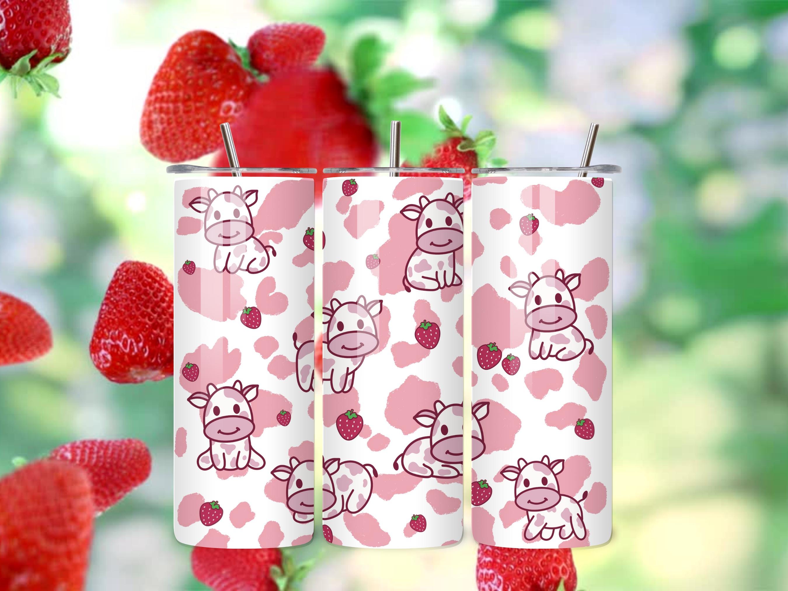 Strawberry Cow Tumbler |20 oz Stainless Steel