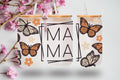 Mama Butterfly 16 oz Frosted Glass Tumbler
