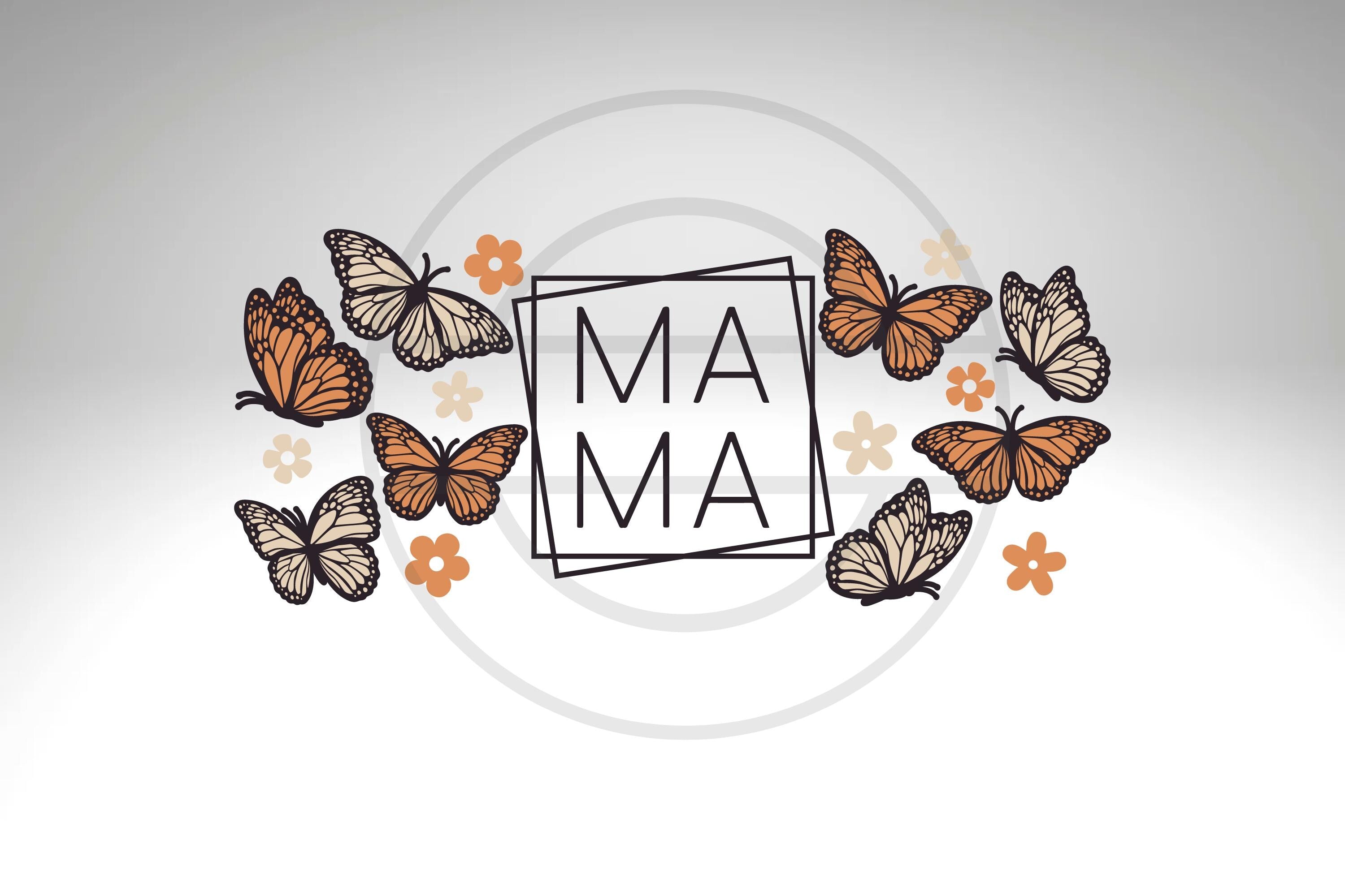 Mama Butterfly 16 oz Frosted Glass Tumbler