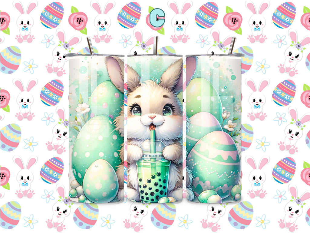 20 oz Stainless Steel Bunny Boba Tumbler - Choose Your Design