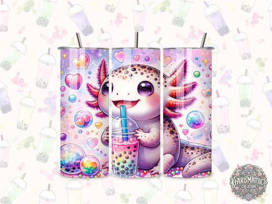 Axolotl & Boba Drink 20 oz Tumbler