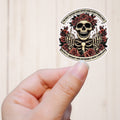 Skull and Roses Sticker 'I'm not sugar and spice and everything nice... I'm salty, defiant, and extremely non-compliant"