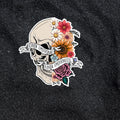 Kinda Emotional, Kinda Emotionless - Skull and Flowers Sticker