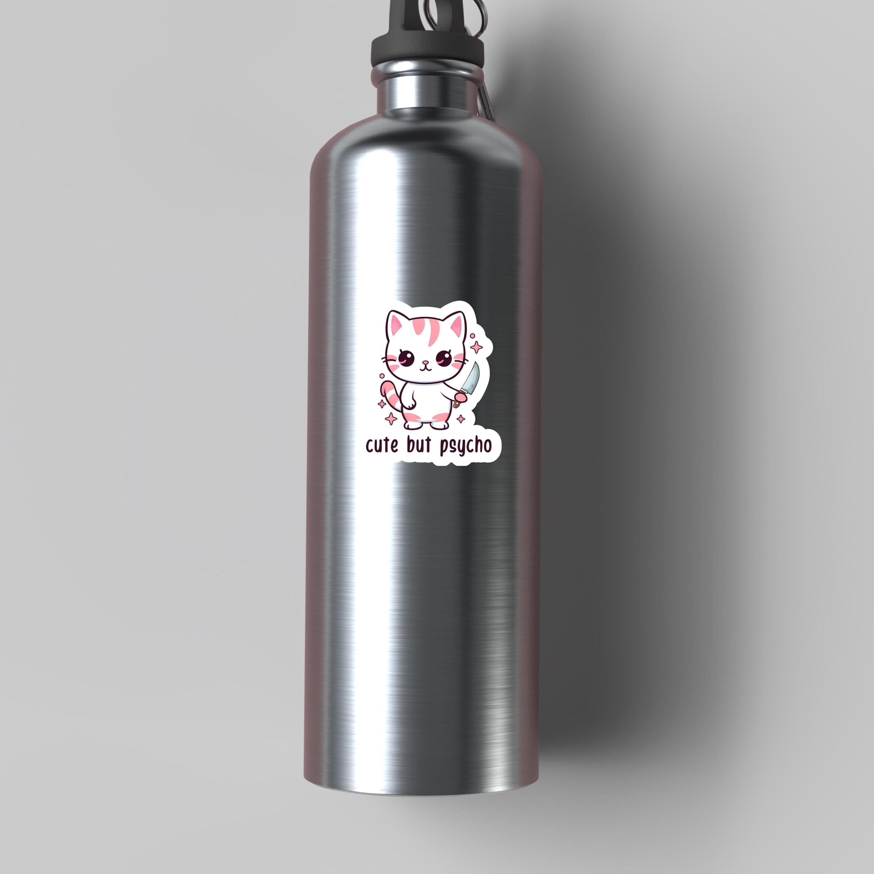 Cute But Psycho Cat Sticker