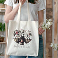 Bat Sh*t Crazy - Floral Gothic Bat Canvas Tote Bag