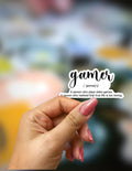 Gamer Definition Sticker