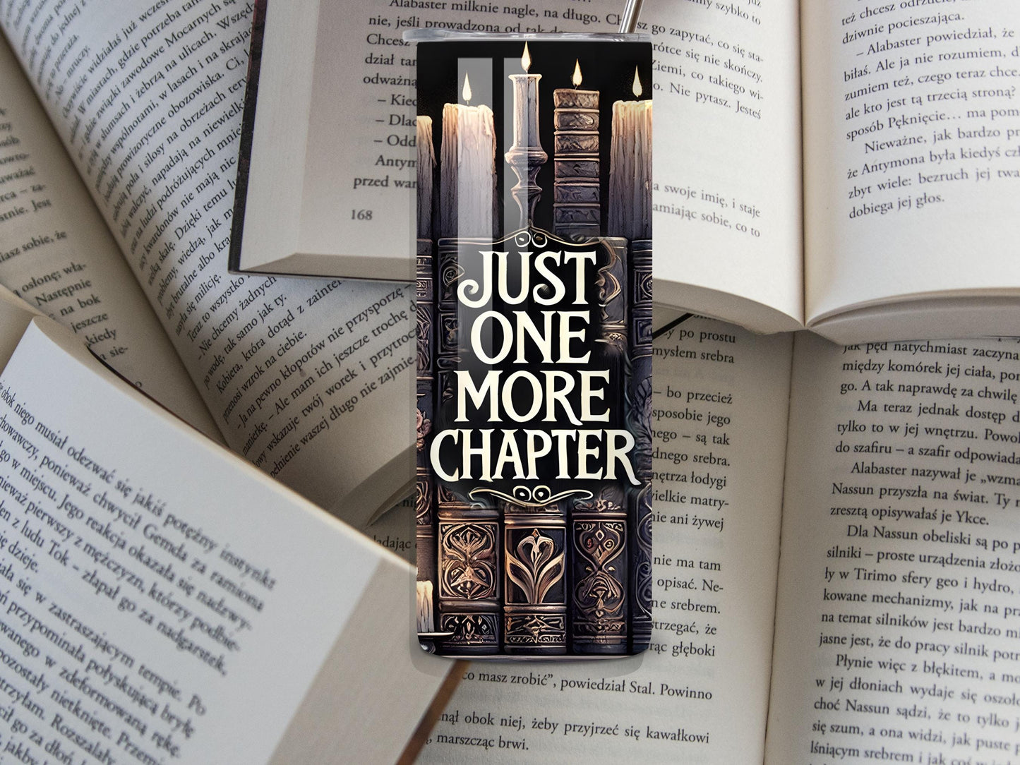 Just One More Chapter 20 OZ Tumbler | Gift for Her or Him | Book Lover Gift