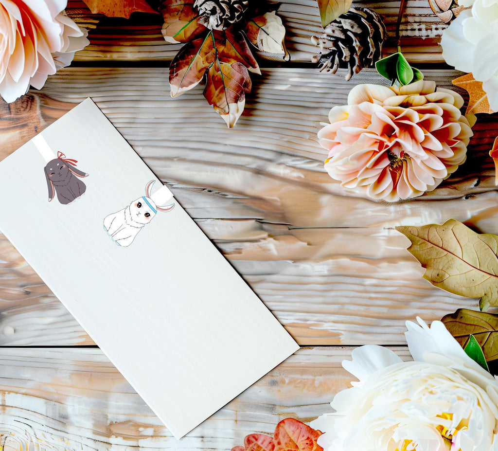 Wei Ying and Lan Wangji Bunny Magnetic Bookmarks - Set of 2 Bookmarks