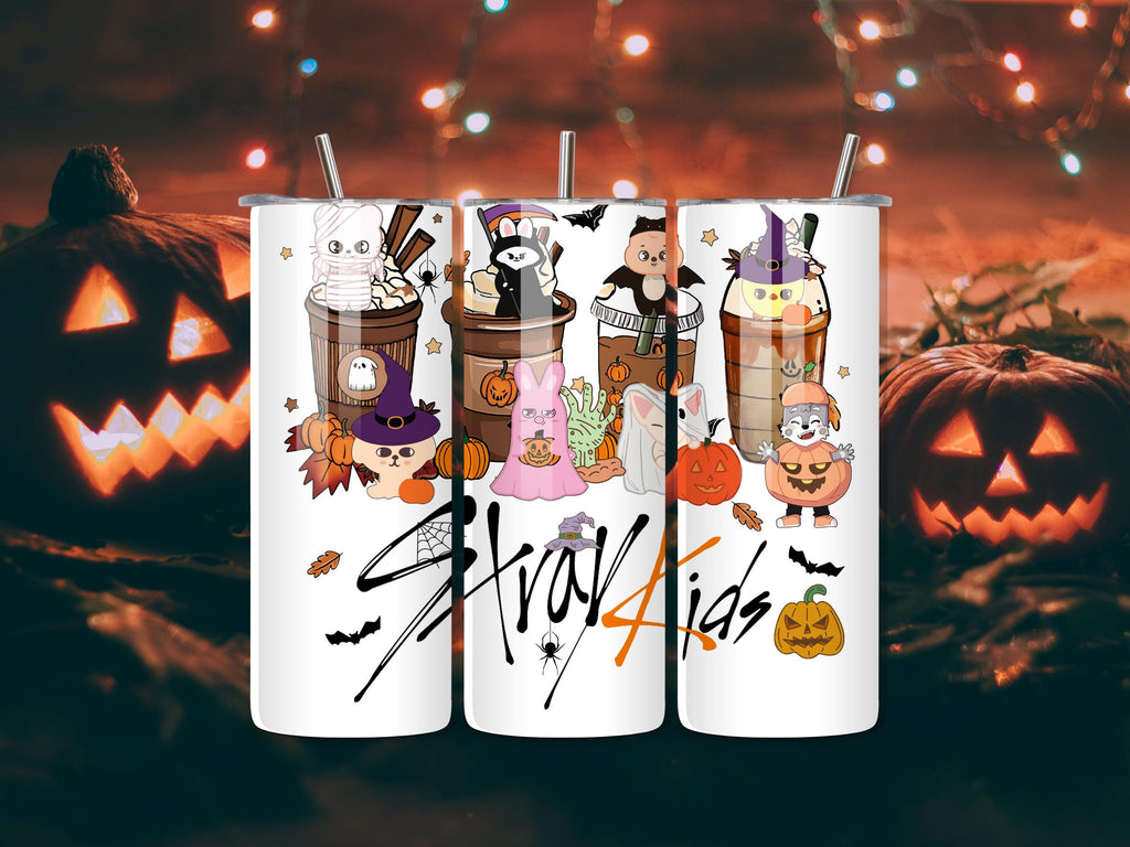 Stray Kids Halloween 20 oz Tumbler | Group Edition with Two Unique Designs
